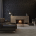 Loft with fireplace in 3d max corona render image