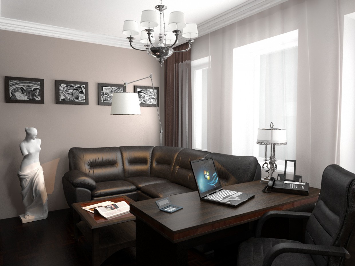 Котедж 1-ий поверх Котедж 1-ий поверх в 3d max vray зображення