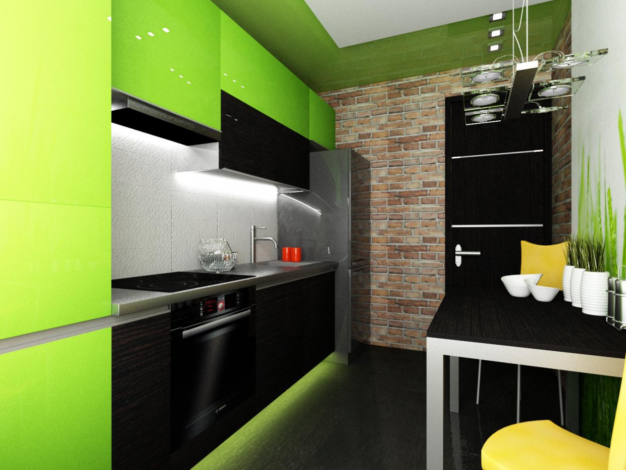 Hanging kitchen Hanging kitchen in 3d max vray image