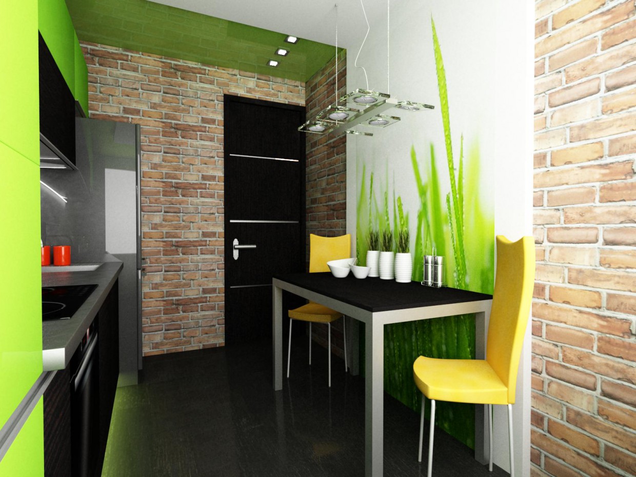 Hanging kitchen Hanging kitchen in 3d max vray image