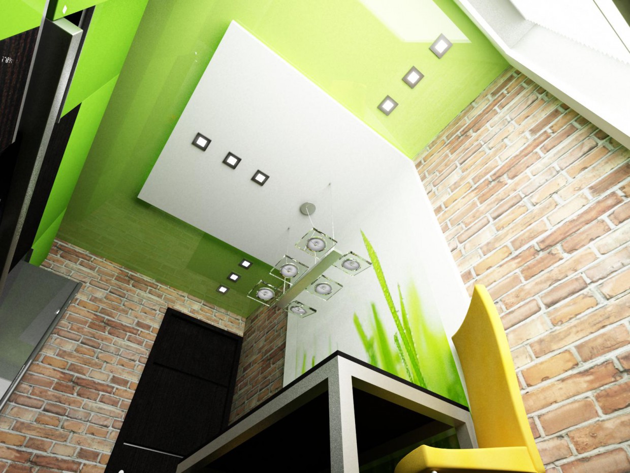 Hanging kitchen Hanging kitchen in 3d max vray image