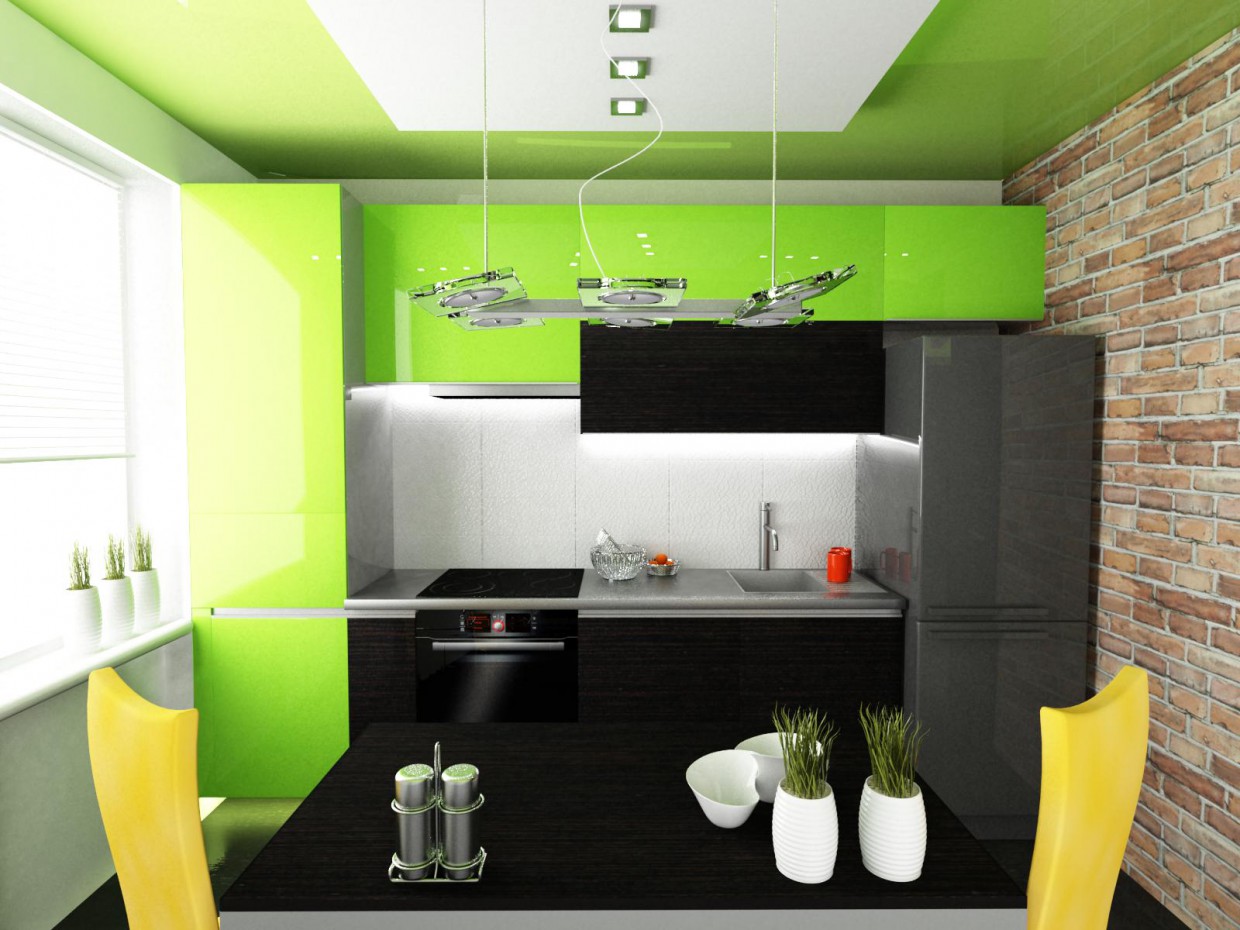 Hanging kitchen Hanging kitchen in 3d max vray image