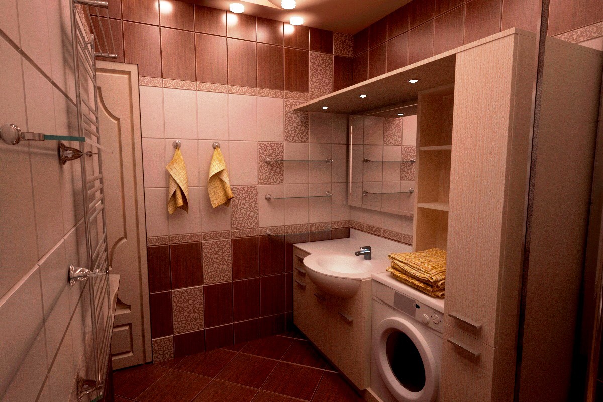 imagen de un cuarto de baño en 3d max vray