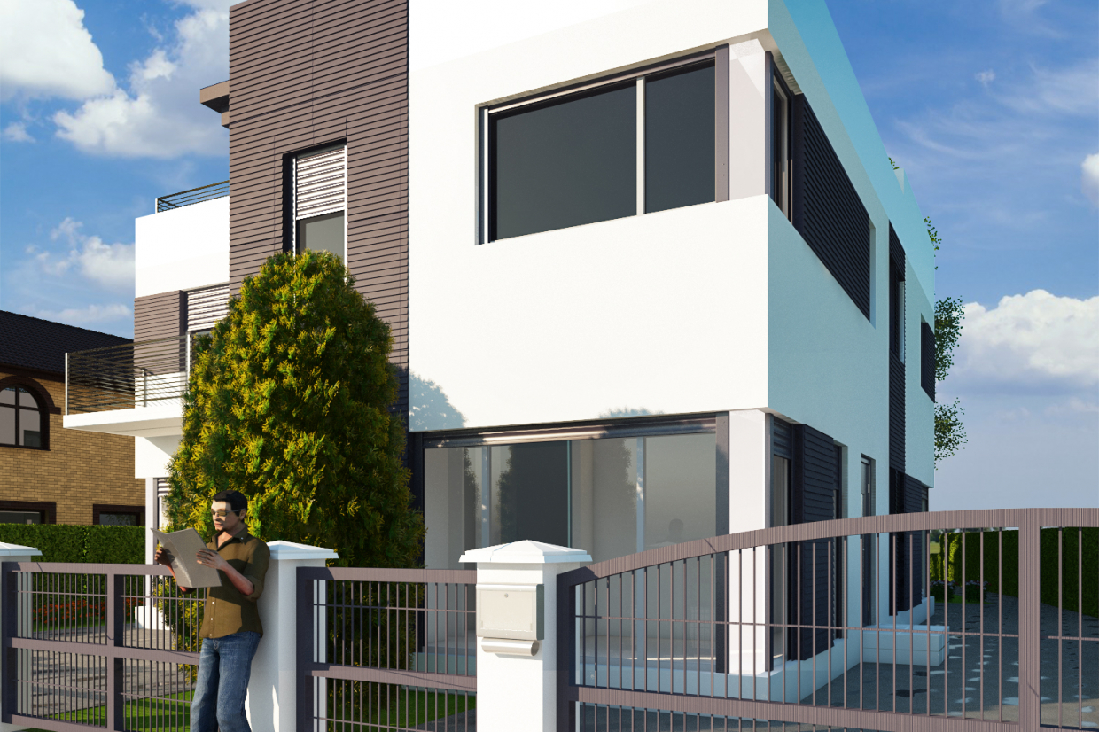 Progetto di casa high-tech in 3d max vray 3.0 immagine