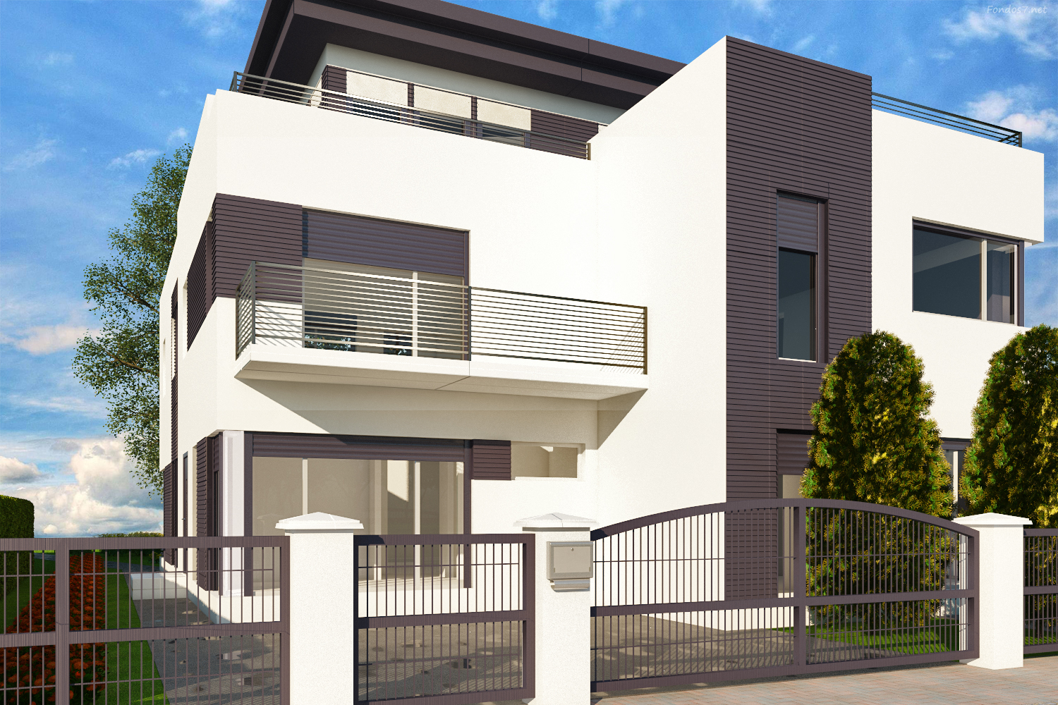 Progetto di casa high-tech in 3d max vray 3.0 immagine