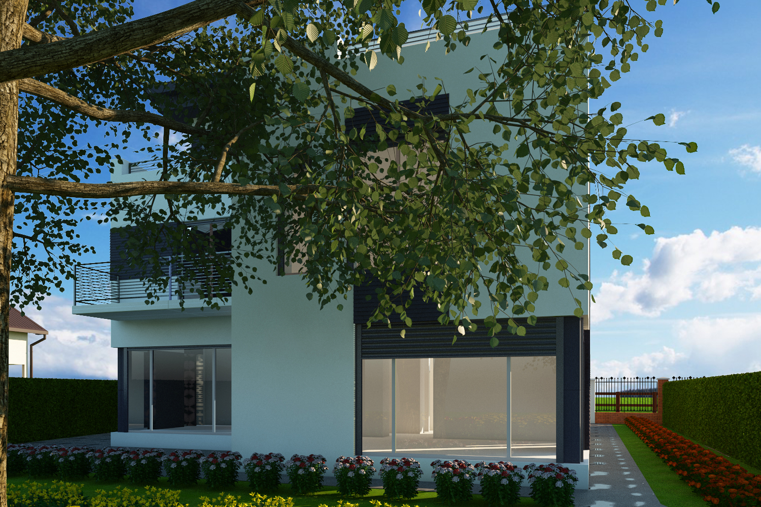 High-tech house project in 3d max vray 3.0 image