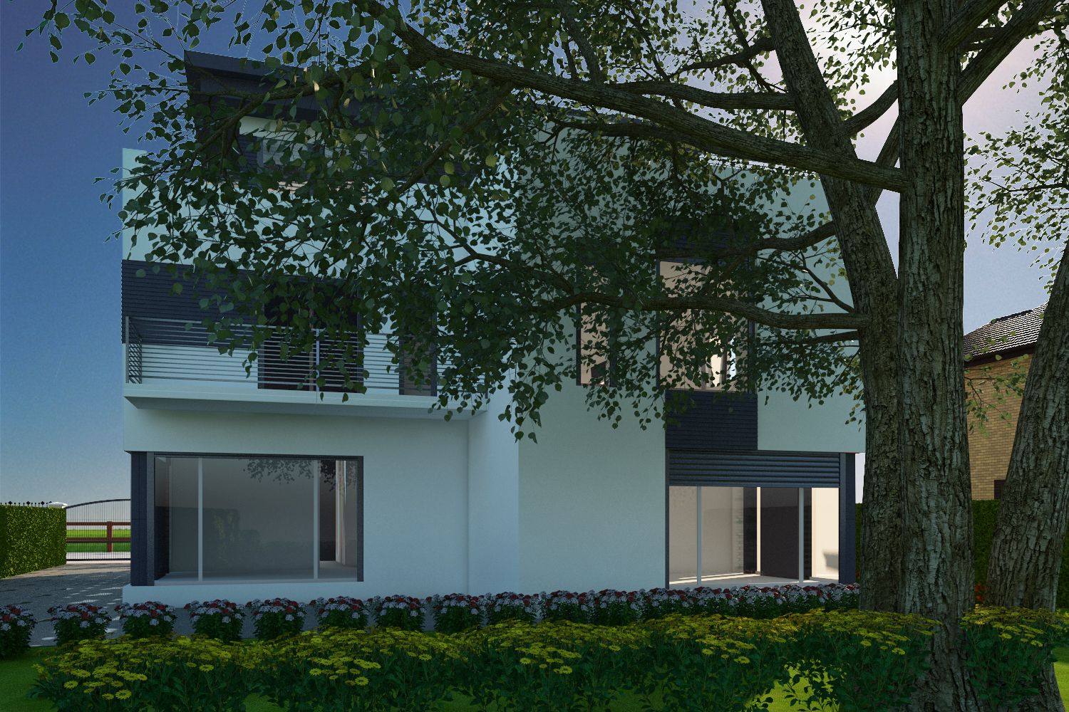 High-tech house project in 3d max vray 3.0 image