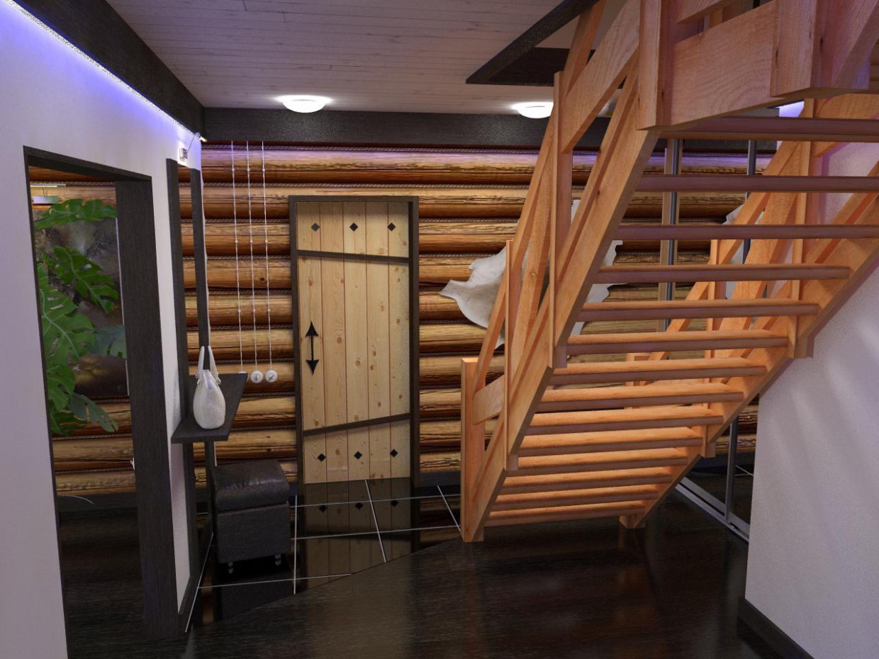 Casa de 2 pisos de madera en estilo moderno imagen de Casa de 2 pisos de madera en estilo moderno en 3d max vray