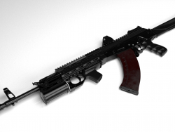 AK-12 otomatik silah erken modeli Hipoly modeli
