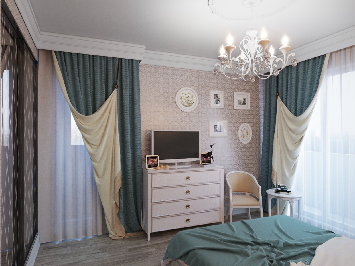 Спальня Спальня в 3d max corona render изображение