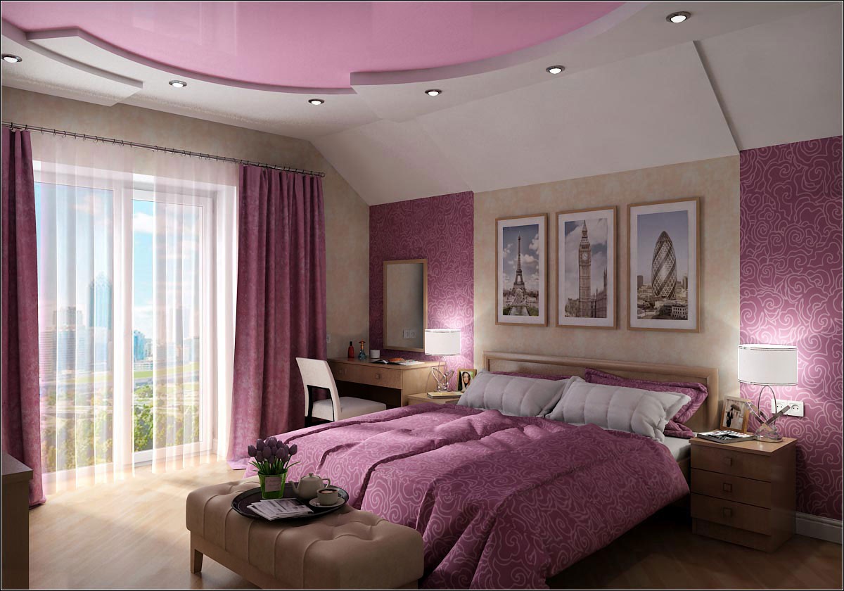 Visualizzazione 3d design degli interni delle camere per gli ospiti ... Design degli interni