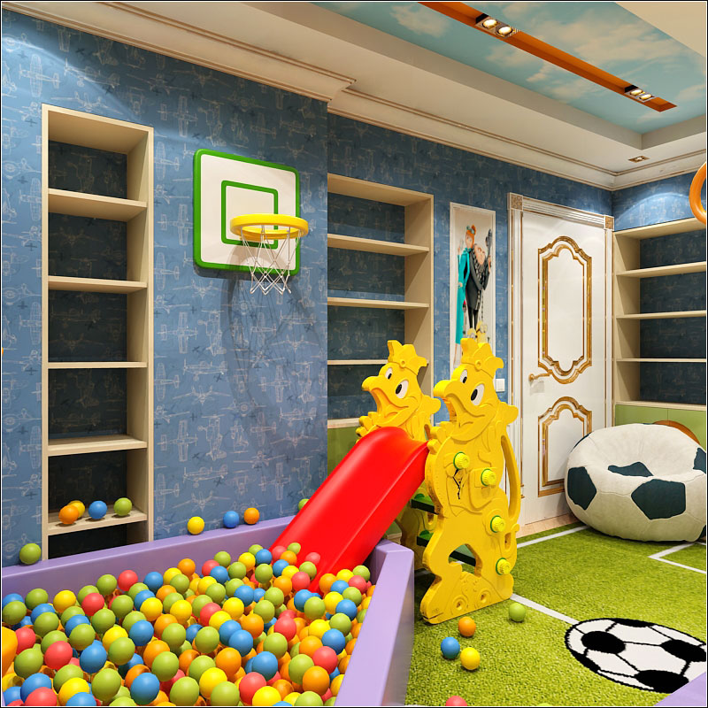 Дизайн интерьера детской игровой комнаты в Чернигове в 3d max vray 1.5 изображение