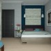 Bedroom for a young couple active sports in 3d max vray image