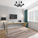 Bedroom in the new building in 3d max vray image