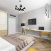 Bedroom in the new building in 3d max vray image