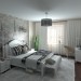 Camera da letto moderna Provenza in 3d max vray immagine