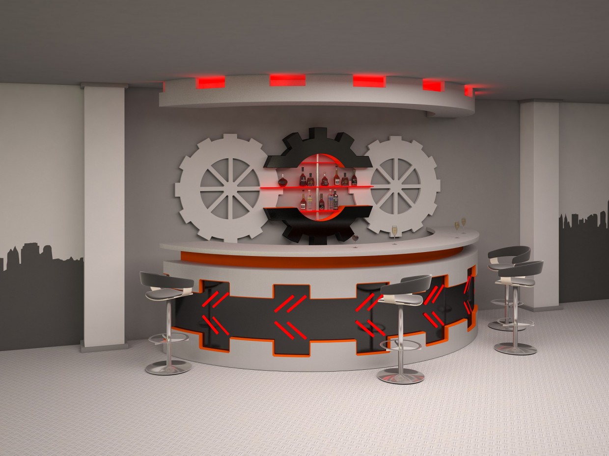 кафе кафе в 3d max vray зображення