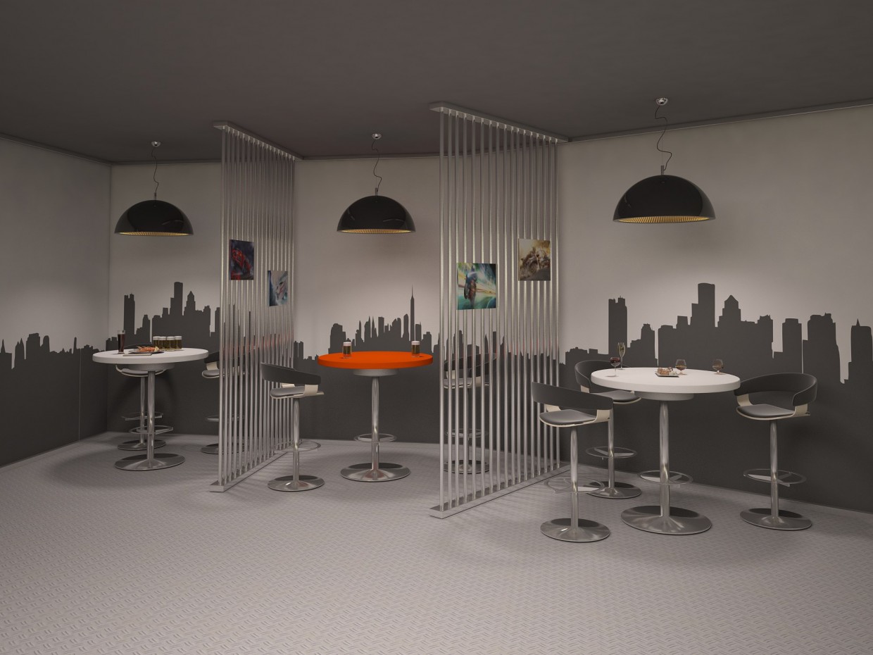 кафе кафе в 3d max vray зображення