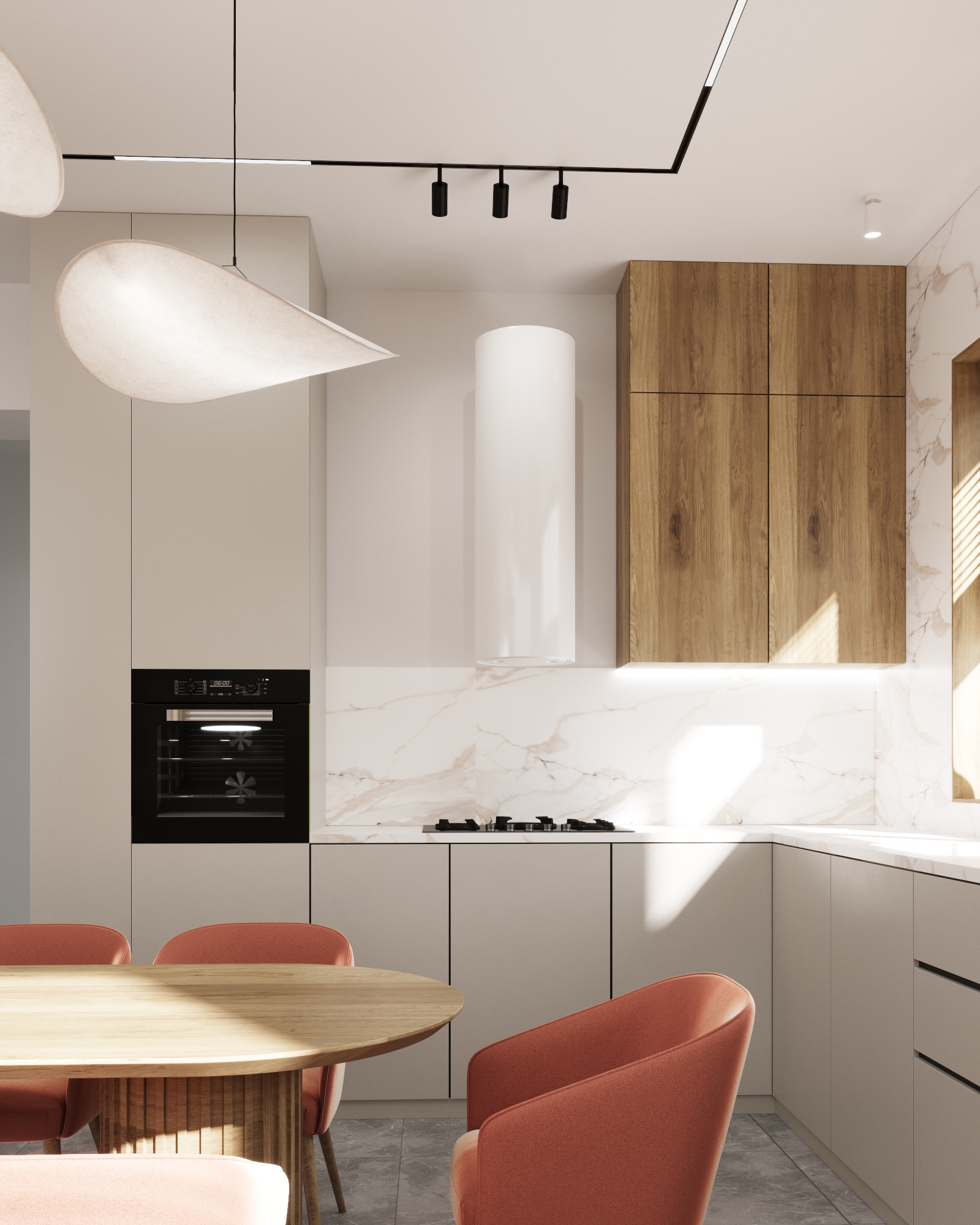 Кухня в загородном доме в 3d max corona render изображение