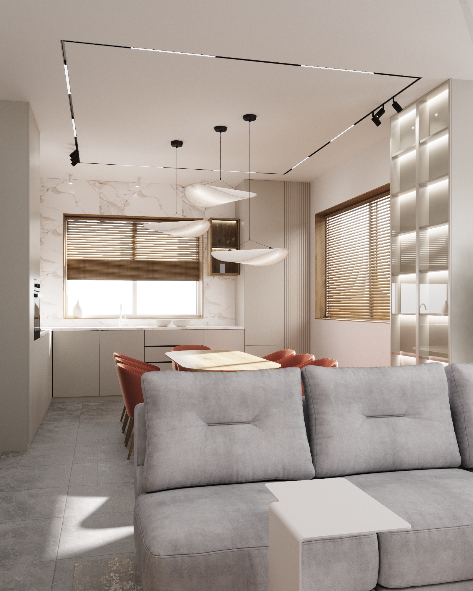 Кухня в заміському будинку в 3d max corona render зображення