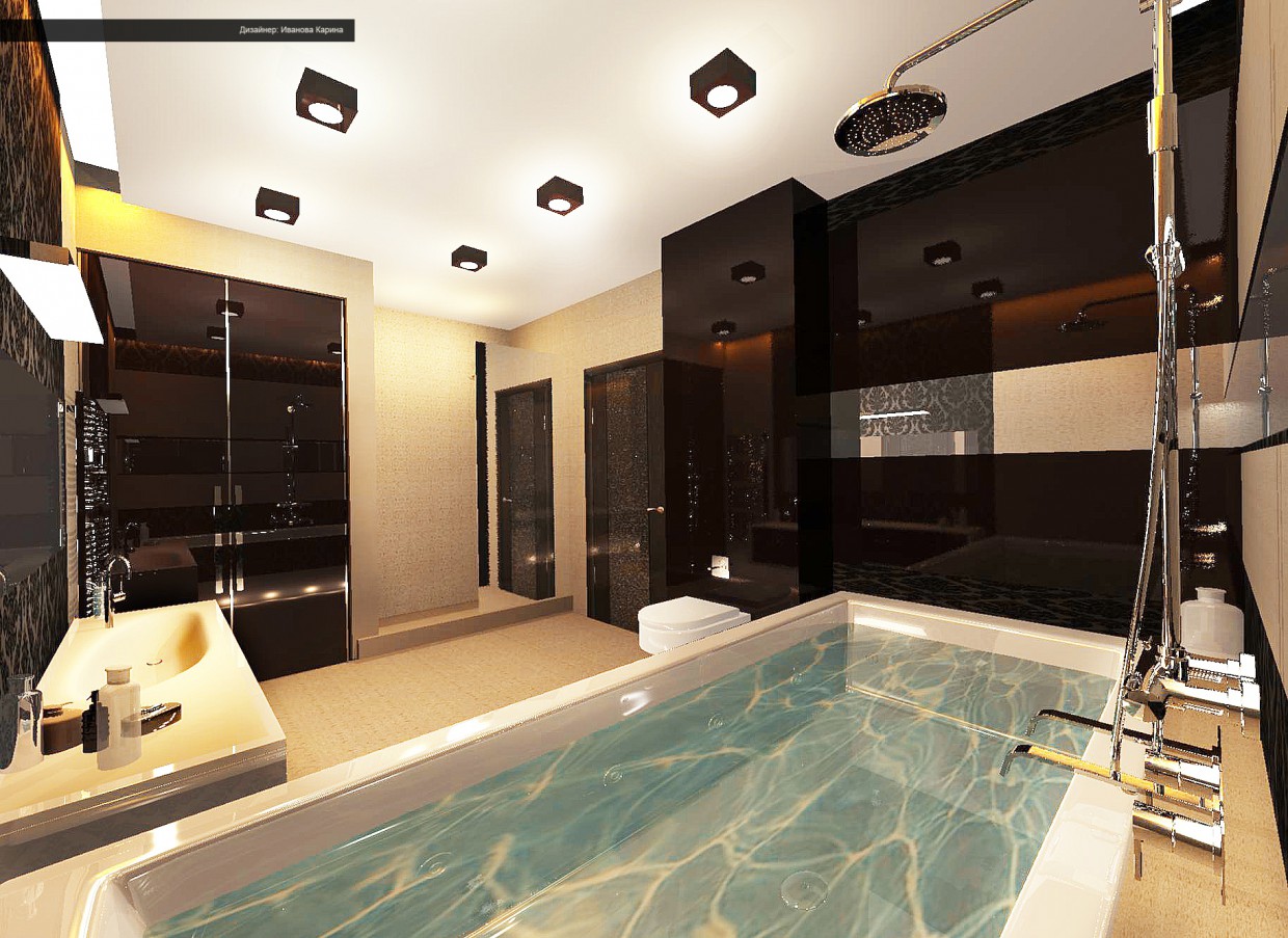 Ванна кімната в 3d max mental ray зображення