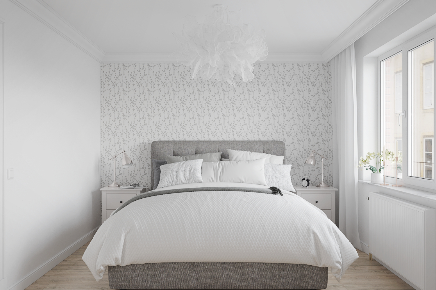 Scandinavian Bedroom Scandinavian Bedroom in 3d max corona render image