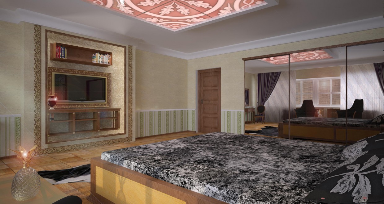 Quarto em 3d max vray imagem