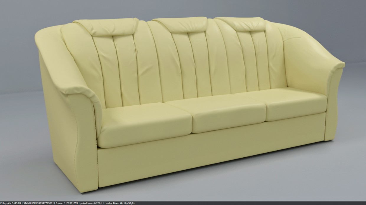 Sofa in 3d max vray 3.0 Bild