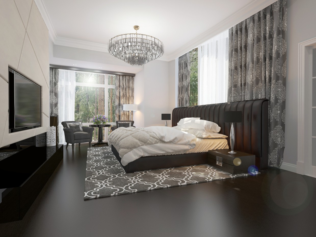 Schlafzimmer in 3d max vray Bild