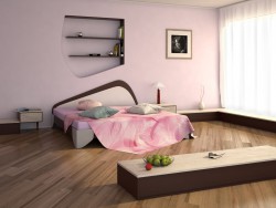 गुलाबी बेडरूम