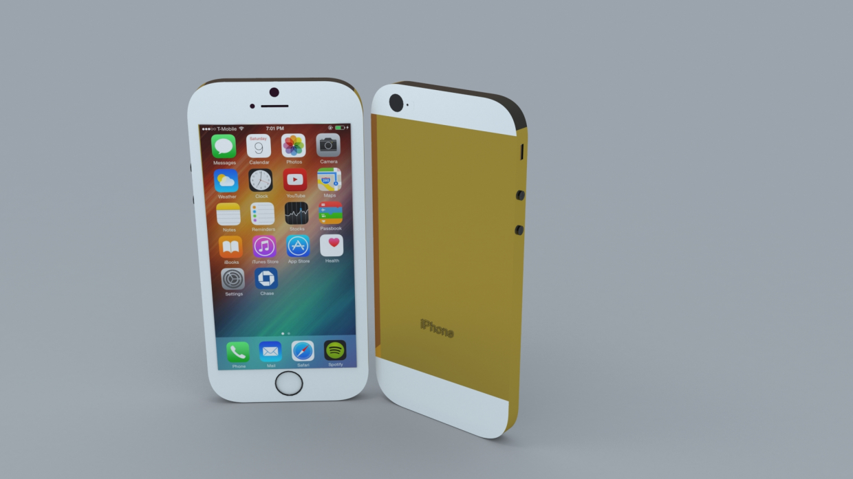 iPhone Gold version in 3d max vray 3.0 image