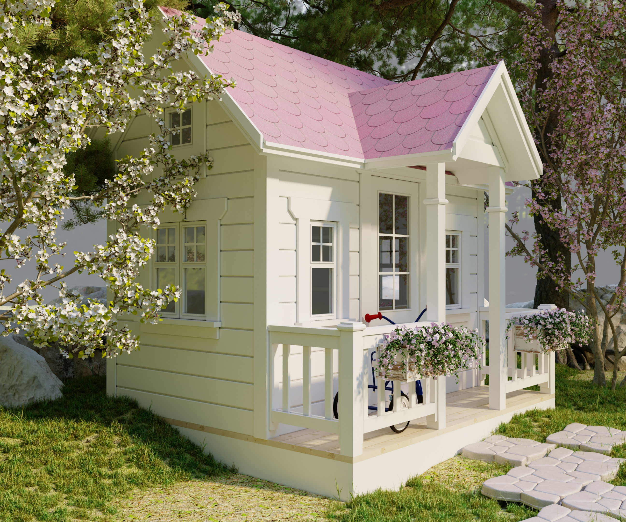 house house in 3d max corona render image