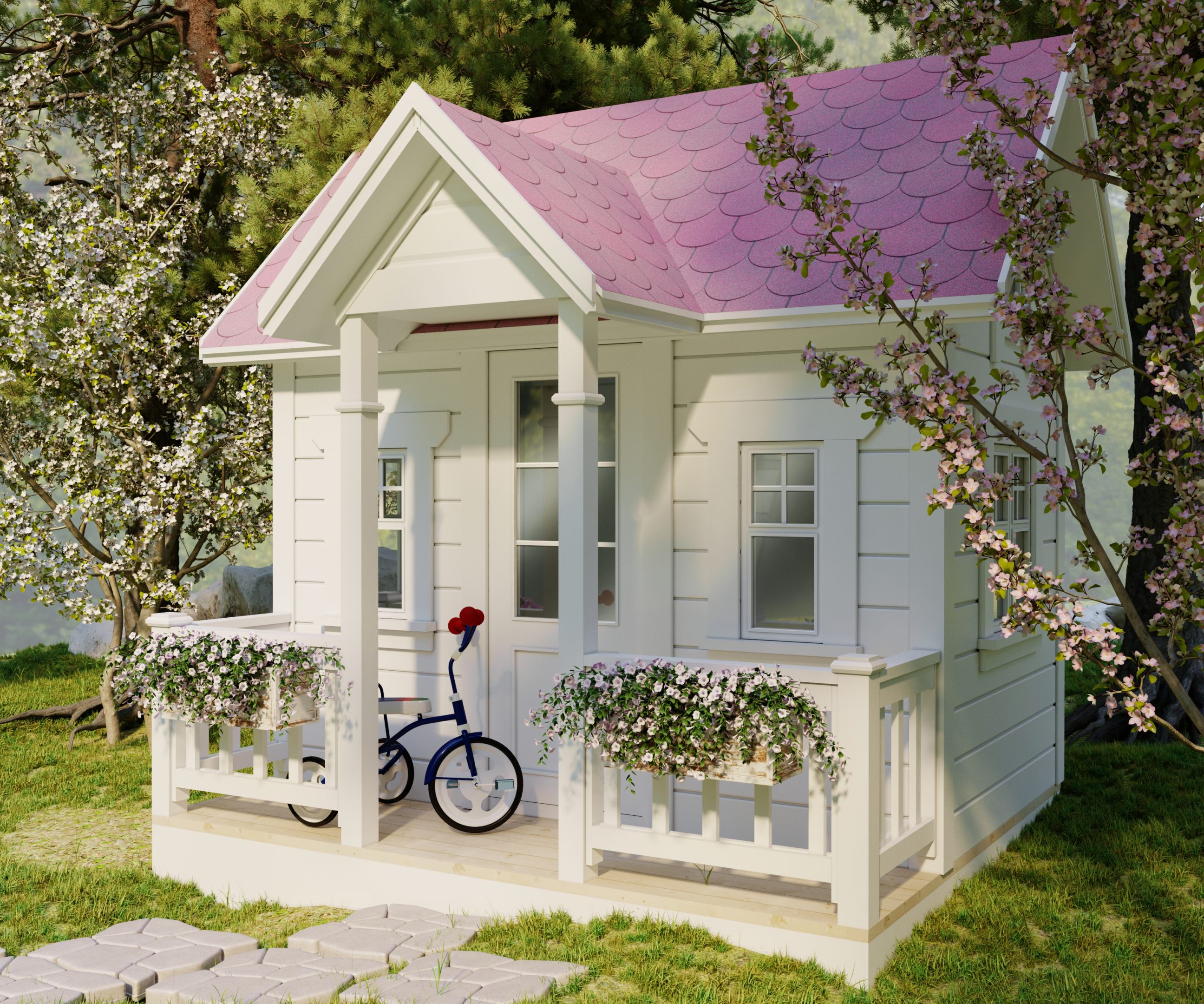 house house in 3d max corona render image
