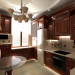 Draft of classic kitchen in 3d max vray image
