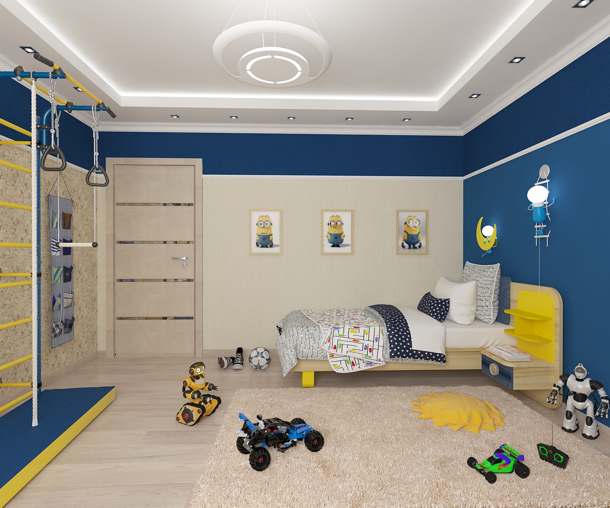 Комната для мальчика. Дизайн и визуализация в 3d max vray 2.5 изображение