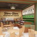 cafe in the supermarket in 3d max vray image