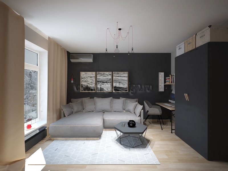 Modern Living Room em 3d max vray 2.0 imagem