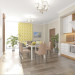 Projeto de apartamento de Provence em 3d max vray imagem