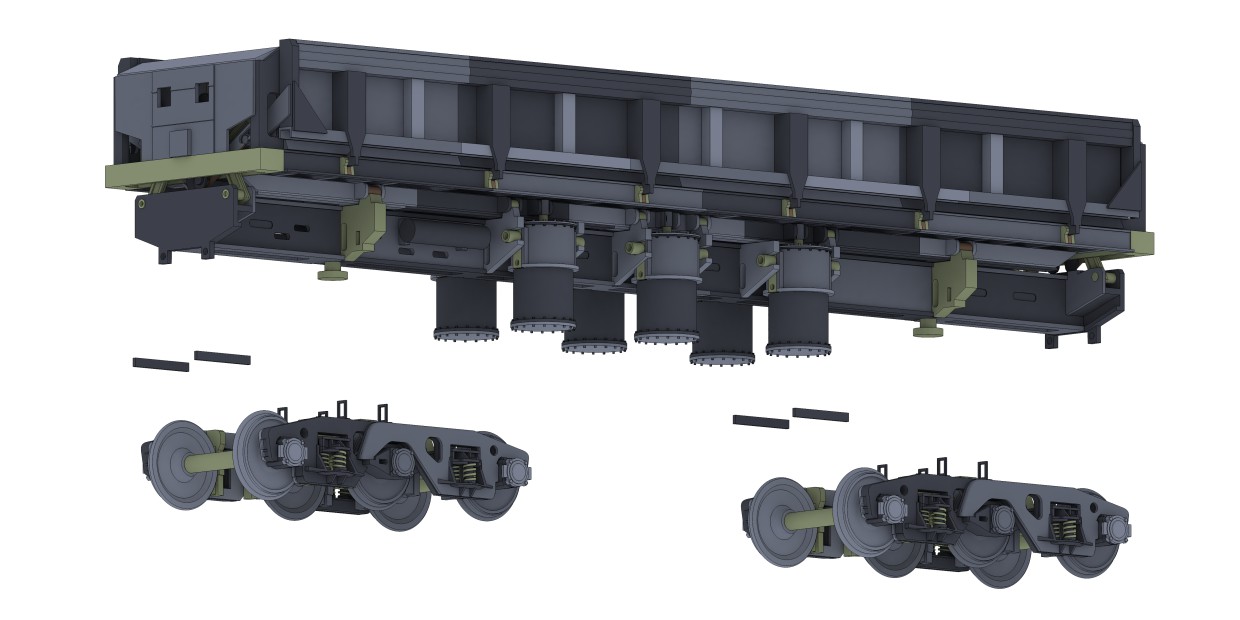 Модель думпкар-2ВС для 3D принтера Модель думпкар-2ВС для 3D принтера в 3d max vray зображення
