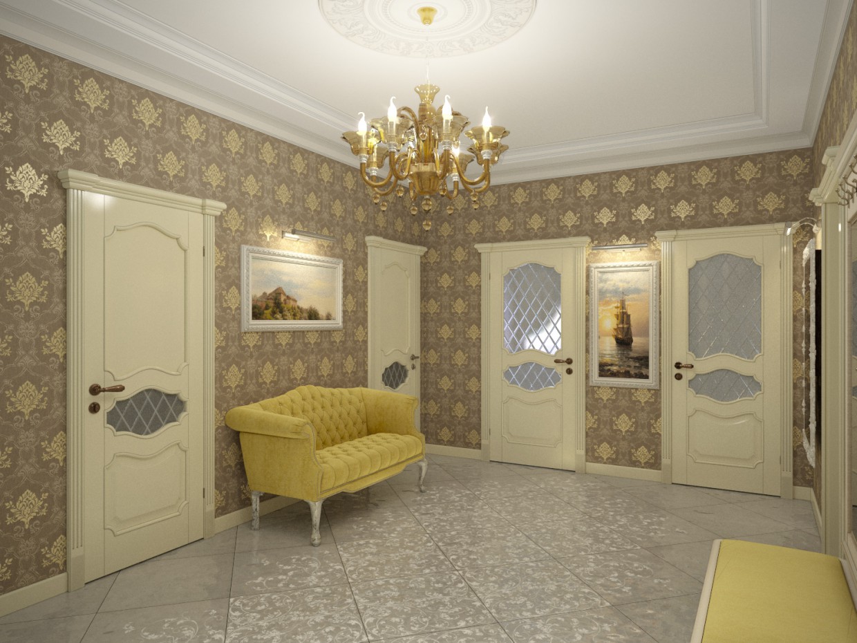 Коридор Коридор в 3d max corona render зображення