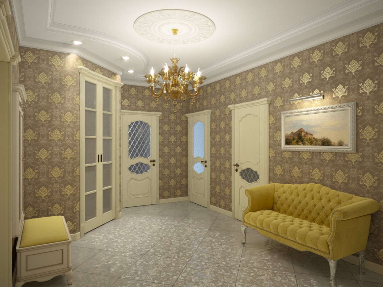 Коридор Коридор в 3d max corona render зображення