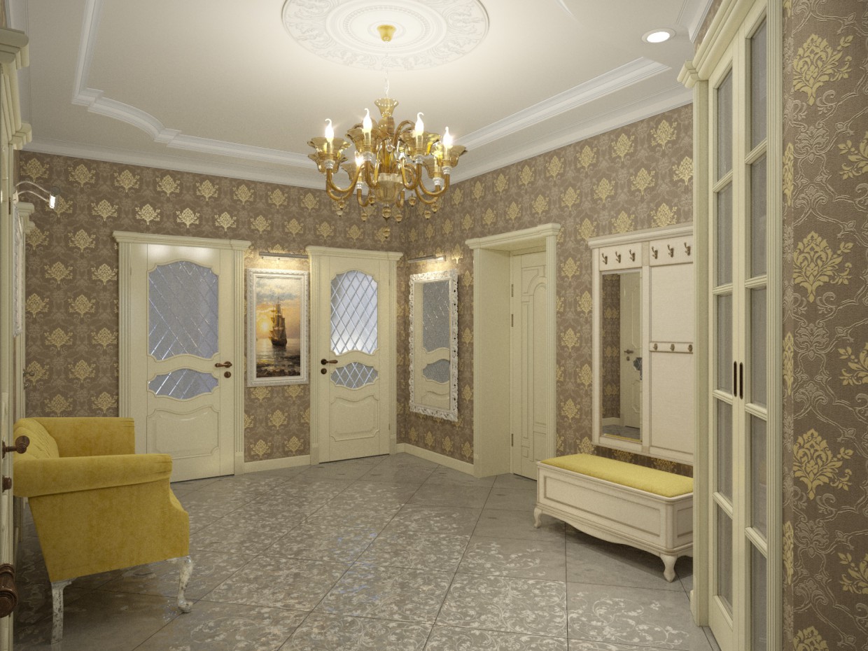 Коридор Коридор в 3d max corona render зображення
