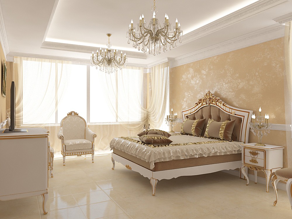 Bedroom in 3d max vray image