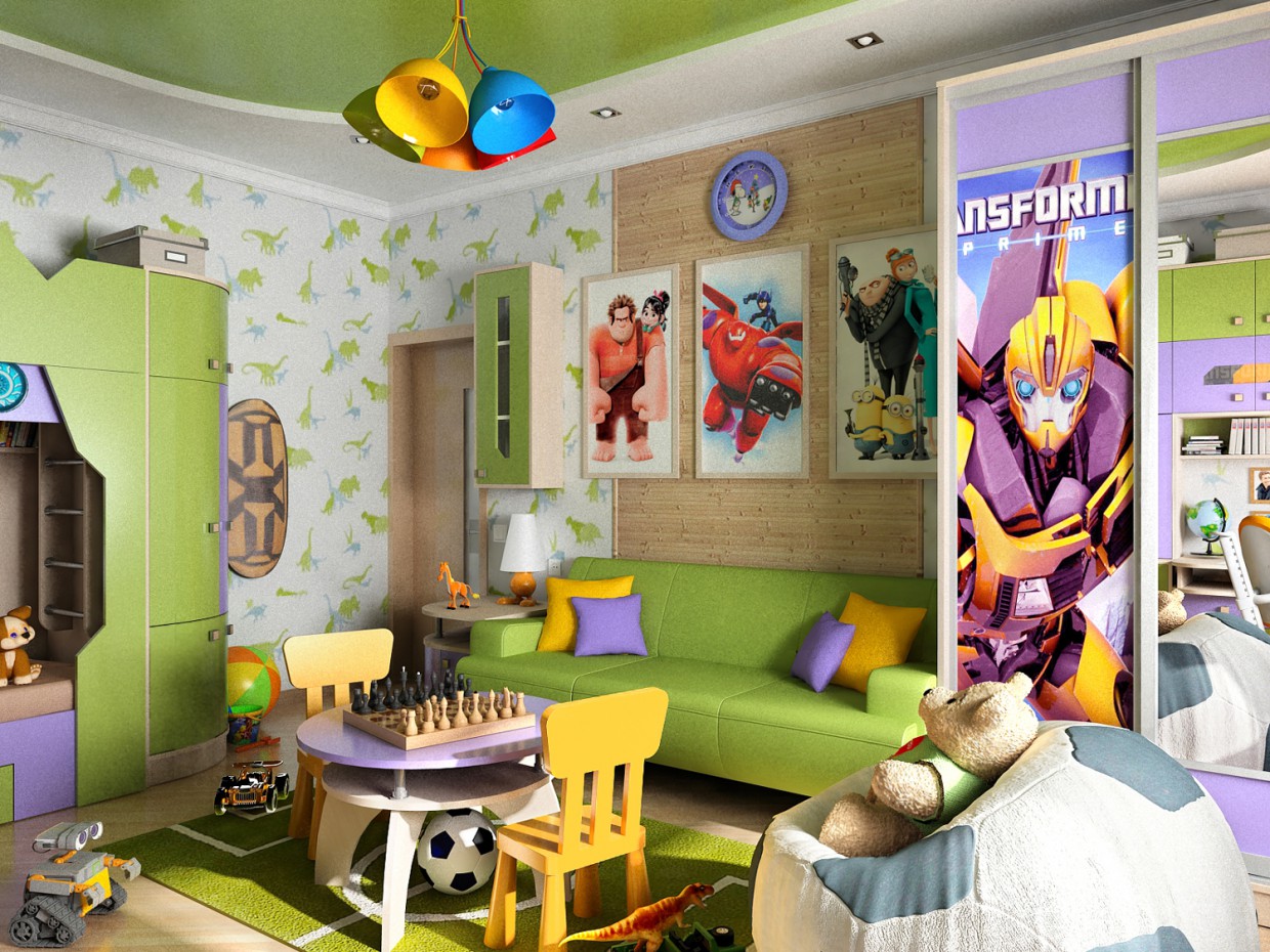 Diseño de interiores infantiles para niño en Chernigov imagen de Diseño de interiores infantiles para niño en Chernigov en 3d max vray 1.5