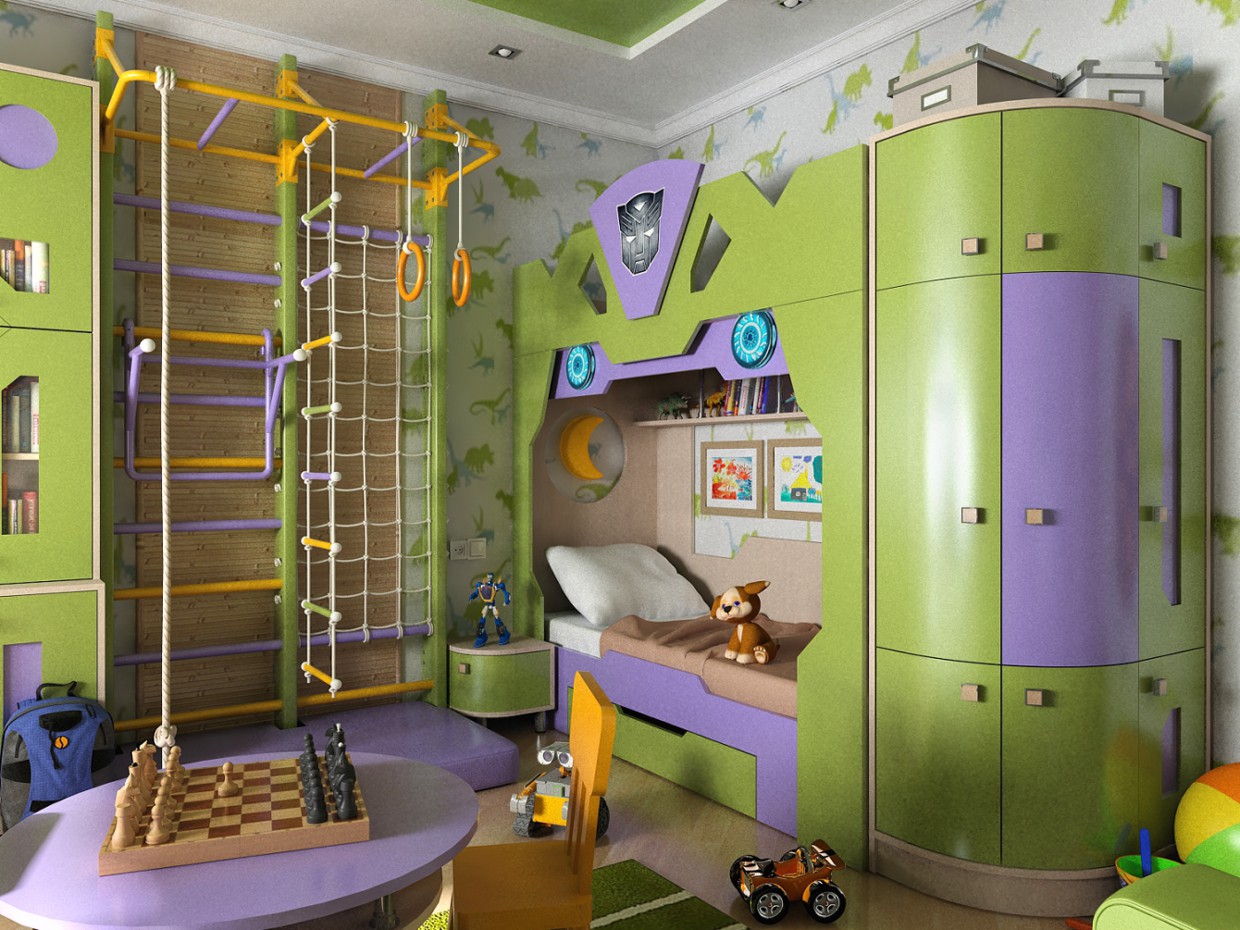 Diseño de interiores infantiles para niño en Chernigov imagen de Diseño de interiores infantiles para niño en Chernigov en 3d max vray 1.5
