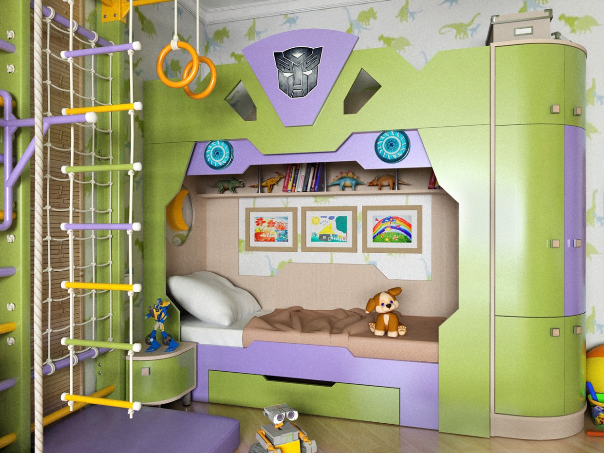 Diseño de interiores infantiles para niño en Chernigov imagen de Diseño de interiores infantiles para niño en Chernigov en 3d max vray 1.5