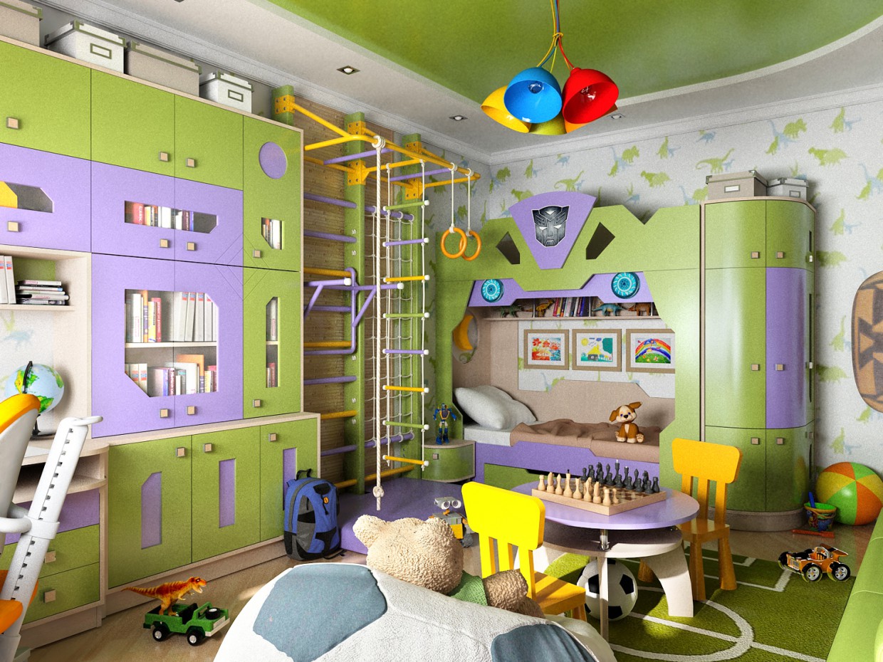Diseño de interiores infantiles para niño en Chernigov imagen de Diseño de interiores infantiles para niño en Chernigov en 3d max vray 1.5