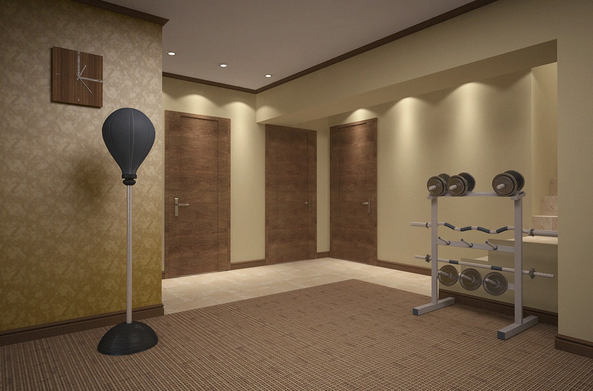 спортзал спортзал в 3d max vray изображение