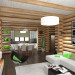 Wooden house in 3d max vray image