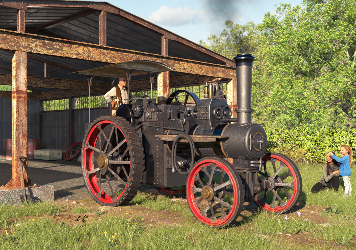 Steam car in 3d max Corona render 9 image